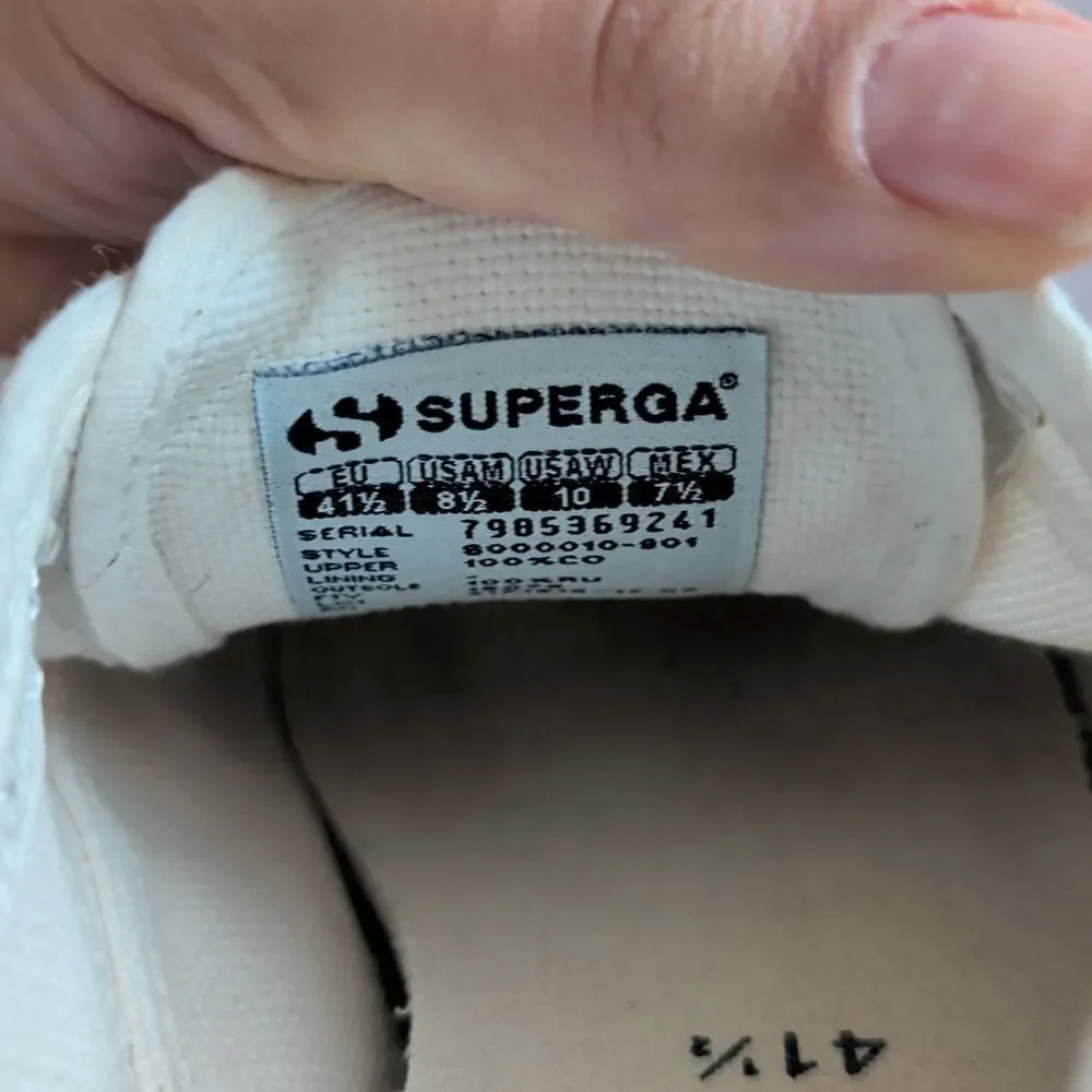 Superga 275 Cotu Classic White Sneaker Size 41.5